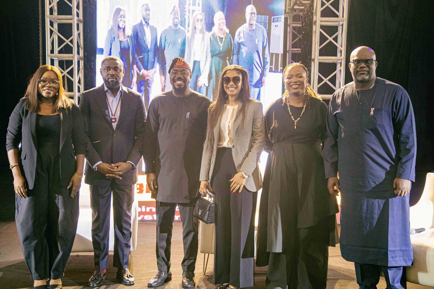 Speakers and organisers gathered on stage at Africa Day 2026 in Lagos.